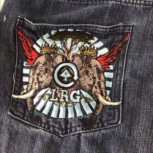 LRG ROOTS AND EQUIPMENT SIZE 38 men’s jean shorts
